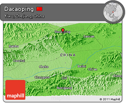 Political Panoramic Map of Dacaoping