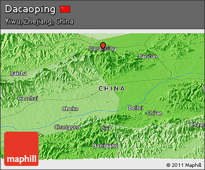 Political Panoramic Map of Dacaoping