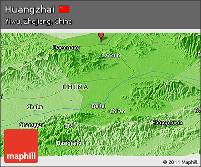 Political Panoramic Map of Huangzhai