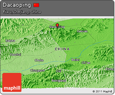 Political Panoramic Map of Dacaoping