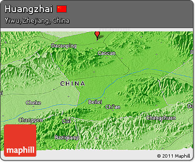 Political Panoramic Map of Huangzhai