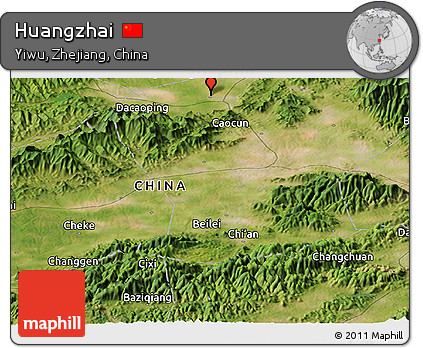 Satellite Panoramic Map of Huangzhai