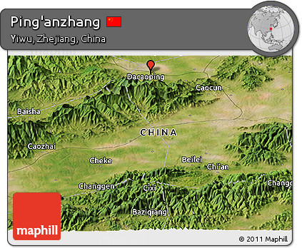 Satellite Panoramic Map of Ping'anzhang
