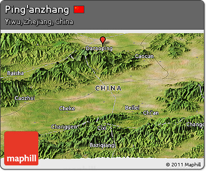 Satellite Panoramic Map of Ping'anzhang