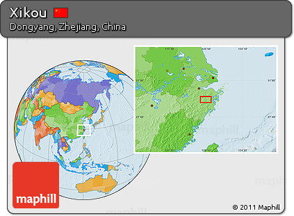 Political Location Map of Xikou
