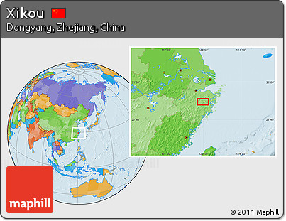 Political Location Map of Xikou