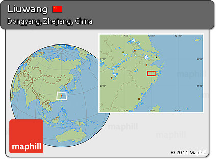 Savanna Style Location Map of Liuwang