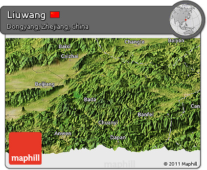 Satellite Panoramic Map of Liuwang