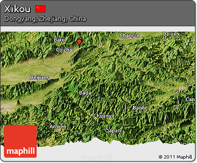 Satellite Panoramic Map of Xikou