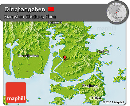 Physical 3D Map of Dingtangzhen