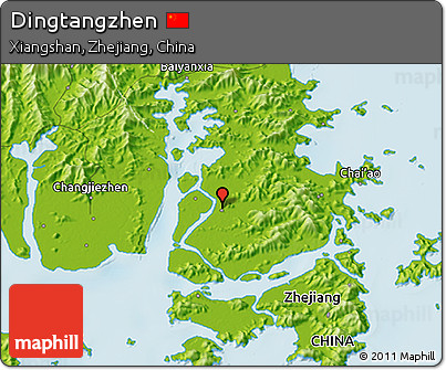 Physical 3D Map of Dingtangzhen