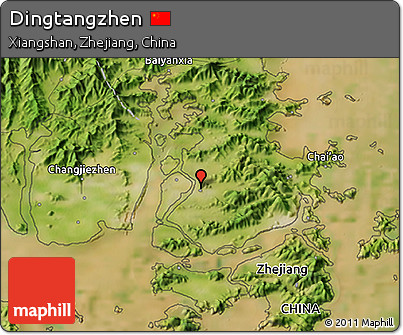 Satellite 3D Map of Dingtangzhen
