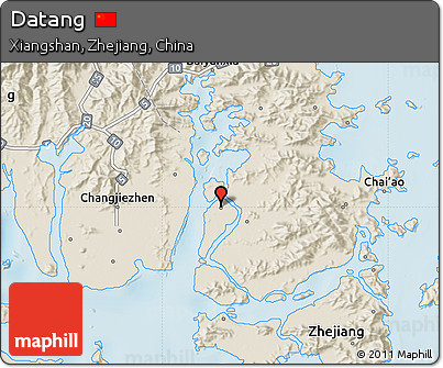 Shaded Relief Map of Datang