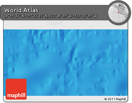 Physical 3D Map of the Area around 29° 16' 6" N, 122° 19' 29" W