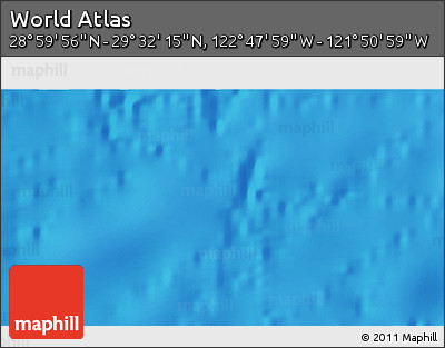 Physical 3D Map of the Area around 29° 16' 6" N, 122° 19' 29" W