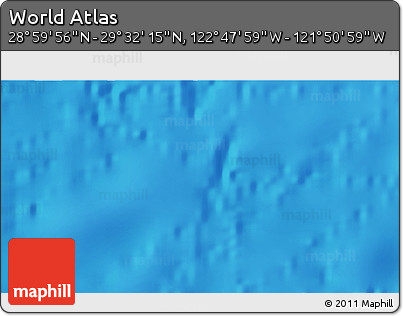 Physical 3D Map of the Area around 29° 16' 6" N, 122° 19' 29" W