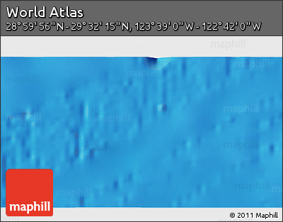 Shaded Relief 3D Map of the Area around 29° 16' 6" N, 123° 10' 30" W