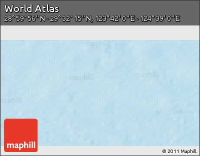 Physical 3D Map of the Area around 29° 16' 6" N, 124° 10' 30" E