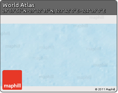 Physical 3D Map of the Area around 29° 16' 6" N, 124° 10' 30" E