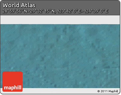 Satellite 3D Map of the Area around 29° 16' 6" N, 124° 10' 30" E