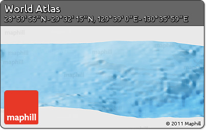Physical Panoramic Map of the Area around 29° 16' 6" N, 130° 7' 30" E