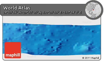 Physical Panoramic Map of the Area around 29° 16' 6" N, 131° 49' 29" E