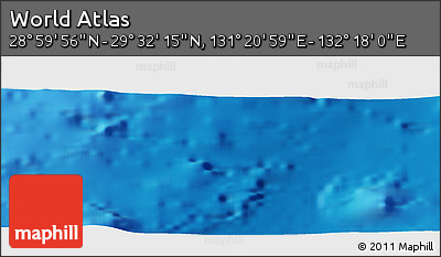 Physical Panoramic Map of the Area around 29° 16' 6" N, 131° 49' 29" E