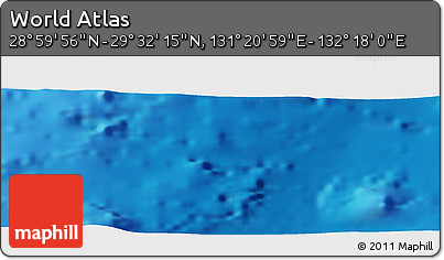 Physical Panoramic Map of the Area around 29° 16' 6" N, 131° 49' 29" E