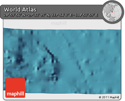 Satellite 3D Map of the Area around 29° 16' 6" N, 134° 22' 30" E