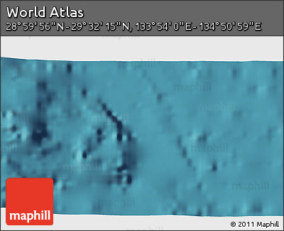 Satellite 3D Map of the Area around 29° 16' 6" N, 134° 22' 30" E