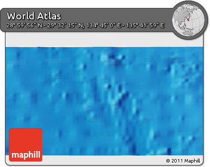 Physical 3D Map of the Area around 29° 16' 6" N, 135° 13' 29" E