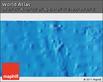 Physical 3D Map of the Area around 29° 16' 6" N, 135° 13' 29" E