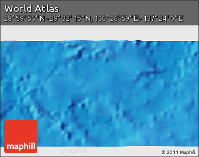 Political 3D Map of the Area around 29° 16' 6" N, 136° 55' 30" E