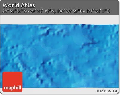 Political 3D Map of the Area around 29° 16' 6" N, 136° 55' 30" E