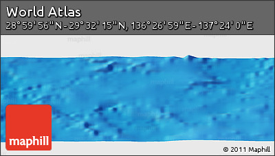 Physical Panoramic Map of the Area around 29° 16' 6" N, 136° 55' 30" E