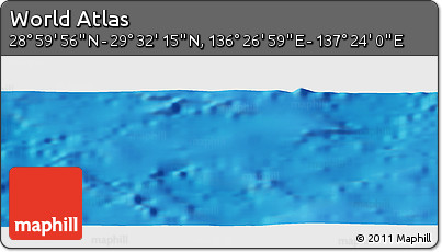 Physical Panoramic Map of the Area around 29° 16' 6" N, 136° 55' 30" E