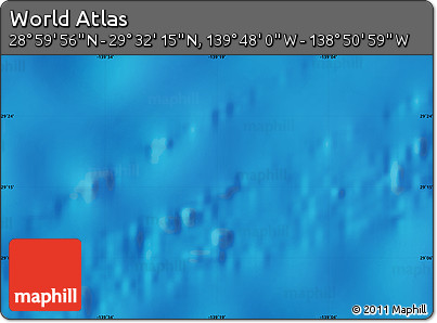 Shaded Relief Map of the Area around 29° 16' 6" N, 139° 19' 29" W