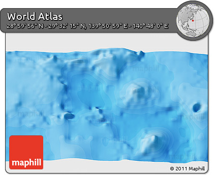 Political 3D Map of the Area around 29° 16' 6" N, 140° 19' 29" E