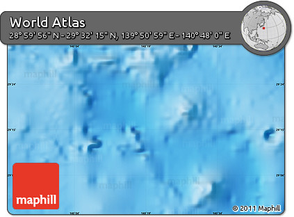 Physical Map of the Area around 29° 16' 6" N, 140° 19' 29" E
