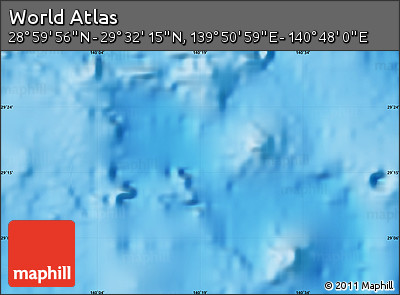 Physical Map of the Area around 29° 16' 6" N, 140° 19' 29" E