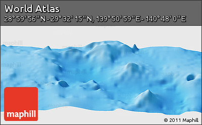 Physical Panoramic Map of the Area around 29° 16' 6" N, 140° 19' 29" E