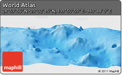 Physical Panoramic Map of the Area around 29° 16' 6" N, 140° 19' 29" E