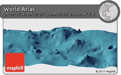 Satellite Panoramic Map of the Area around 29° 16' 6" N, 140° 19' 29" E