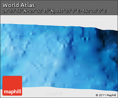 Physical 3D Map of the Area around 29° 16' 6" N, 142° 1' 30" E