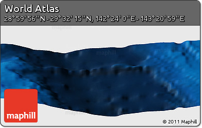 Physical Panoramic Map of the Area around 29° 16' 6" N, 142° 52' 30" E