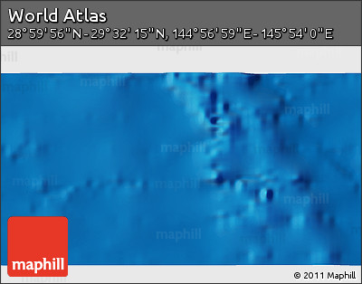 Physical 3D Map of the Area around 29° 16' 6" N, 145° 25' 30" E