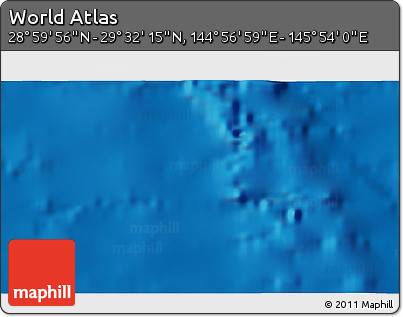 Physical 3D Map of the Area around 29° 16' 6" N, 145° 25' 30" E