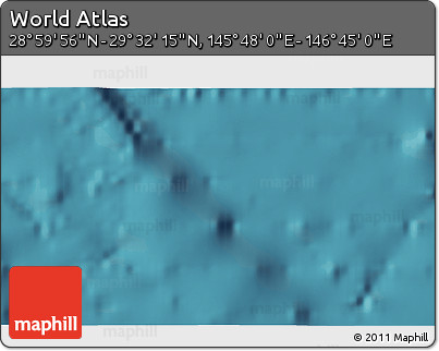 Satellite 3D Map of the Area around 29° 16' 6" N, 146° 16' 30" E