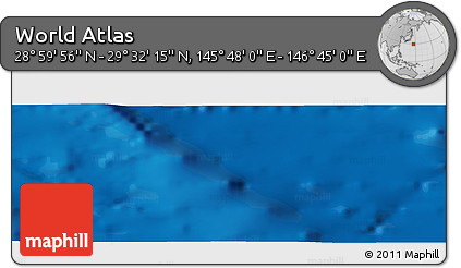 Physical Panoramic Map of the Area around 29° 16' 6" N, 146° 16' 30" E