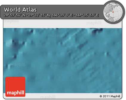Satellite 3D Map of the Area around 29° 16' 6" N, 147° 7' 30" E